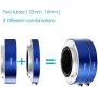 Neewer All-Metal Auto-Focus Macro Extension Tube Set 10mm&16mm for Sony E-Mount Mirrorless Camera NEX 3/3N/5/5N/5R/A6000/A6300 and Full Frame A7 A7S/A7SII A7R/A7RII A7II Blue