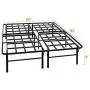 TATAGO 3000lbs Weight Capacity 16 inch Queen Size Heavy Duty Platform Bed Frame & 2 Set Headboard Bracket, Mattress Foundation, Non-Slip, No Noise & No Box Spring Needed TATAGO 3000lbs Weight Capacity 16 inch Queen Size Heavy Duty Platform Bed Frame & 2 Set Headboard Bracket, Mattress Foundation, Non-Slip, No Noise & No Box Spring Needed