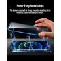 KumWum Full Body Magnetic Case for iPhone 12 Mini Front and Back Tempered Glass Aluminum Bumper Double Sided Clear Cover Built in Camera Lens Protector, Gold