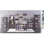 Hombazaar 6-Tier Tall Bookshelf, Vintage Industrial Metal Bookcase Display Rack and Storage Organizer for Living Room, Grey Oak