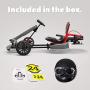HYPER GOGO GoKart Kit - Hoverboard Attachment - Compatible with All Hover Boards ,Grey