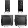 Thermaltake Versa H22 SPCC ATX Mid Tower Computer Chassis CA-1B3-00M1NN-00,Black