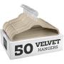 Zober Non-Slip Velvet Hangers - Suit Hangers (50-pack) Ultra Thin Space Saving 360 Degree Swivel Hook Strong and Durable Clothes Hangers Hold Up-To 10 Lbs, for Coats, Jackets, Pants, and Dress Clothes