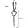 Hammock Hanging Kit, Load Capacity 1400 lb, Stainless Steel Hammock Hook Carabiner Set for Yoga Hammock Swing Chair Indoor Outdoor Relaxation