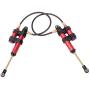 RC Shock Absorber, 2pcs Metal RC Damper with Spring Compatible with SCX10 D90 TRX4 1/10 RC Car(110mm / 4.3in-Red)