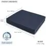 DMI Seat Cushion for Wheelchairs, Mobility Scooters, Office and Kitchen Chairs or Car Seats to Add Support and Comfort while Reducing Pressure and Stress on Back, 3 Inch thick, 16 x 18, Navy Blue DMI Seat Cushion for Wheelchairs, Mobility Scooters, Office and Kitchen Chairs or Car Seats to Add Support and Comfort while Reducing Pressure and Stress on Back, 3 Inch thick, 16 x 18, Navy Blue