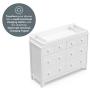 Storkcraft Moss 6 Drawer Universal Double Dresser (White) - Bedroom Furniture Storage, Modern Farmhouse Style, Sturdy and Durable Wood Construction, 6 Deep Spacious Drawers, Steel Hardware