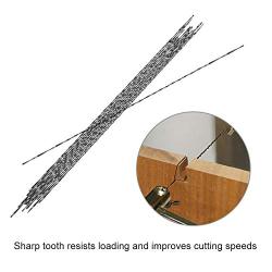 12 Pieces Scroll Saw Blades With Spiral Teeth for Wood Metal Plastic Cutting Sawing Carve Fits Most of Major Saw Brands Bosch, Dewalt, Makita, etc. (4#)