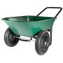 Marathon Yard Rover – 2 Tire Wheelbarrow Garden Cart - Green/Black