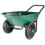 Marathon Yard Rover – 2 Tire Wheelbarrow Garden Cart - Green/Black
