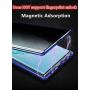 Anti-Spy Anti-Peeping Galaxy Note 9 360° Full Body Case,Clear Double Sided Tempered Glass [Magnetic Adsorption] Metal Bumper Protection Privacy Cover for Note9 (Blue, GalaxyNote9)