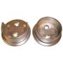Nuk3y Heavy Duty Metal Steel Closet Pole Socket Set 1-1/2'' (Satin Nickel)