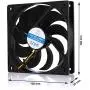 AAB Cooling Super Silent Fan 12 Pro - Silent and Efficient 120mm Fan with 4 Anti-Vibration Pads, Quiet Fan, Silent Fan, CPU Cooler, 12V - Value Pack 3 Pieces AAB Cooling Super Silent Fan 12 Pro - Silent and Efficient 120mm Fan with 4 Anti-Vibration Pads, Quiet Fan, Silent Fan, CPU Cooler, 12V - Value Pack 3 Pieces