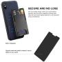 ZOVER iPhone Xs Max Magnetic Case with Detachable Card Holder Support Wireless Charging Car Mount Credit Cards Slot Genuine Leather Case Adhere to Anywhere Reusable Rectangular Metal Plates Navy Blue