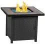 BALI OUTDOORS Propane Fire Pit Table, 30 Inch Gas Fire Pits Outdoors, Square Fire Table w/Fire Glass, 50,000 BTU BALI OUTDOORS Propane Fire Pit Table, 30 Inch Gas Fire Pits Outdoors, Square Fire Table w/Fire Glass, 50,000 BTU