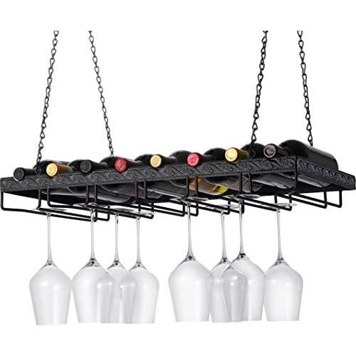 Wine Enthusiast Metal Hanging Wine Glass Rack