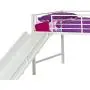 DHP Junior Twin Metal Loft Bed with Slide, Multifunctional Design, White with White Slide DHP Junior Twin Metal Loft Bed with Slide, Multifunctional Design, White with White Slide