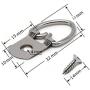 100 Pack D-Ring Picture Hangers with Screws for Hanging Clock Paintings Artwork Picture Frame Hook Photo Mirrors - Pro Quality Single Hole D-Rings 100 Pack D-Ring Picture Hangers with Screws for Hanging Clock Paintings Artwork Picture Frame Hook Photo Mirrors - Pro Quality Single Hole D-Rings