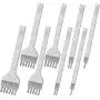 Mudder 8 Pieces Leather Chisel Set 1/2/4/6 Prong Leather Craft Punching Tool Metal DIY Diamond Lacing Stitching Chisel Leather Hole Tooth Punch Tool, 3 mm and 4 mm Mudder 8 Pieces Leather Chisel Set 1/2/4/6 Prong Leather Craft Punching Tool Metal DIY Diamond Lacing Stitching Chisel Leather Hole Tooth Punch Tool, 3 mm and 4 mm