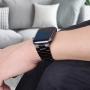 [Upgraded] Wolait Compatible with Apple Watch Band 40mm 38mm , Ultra Thin Solid Stainless Steel Band for Apple iWatch SE Series 6/5/4/3/2/1 Men Women -Black