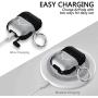 HALLEAST Compatible AirPods 2 Case Cover Wireless Charging, Front LED Visible, 2019 Protective Skins Wraps Compatible Apple AirPods 1 & 2 Case