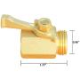SANCEON Super Heavy Duty Shut Off Valve, 2 Pack Brass Industrial Grade Ball Valve, Standard 3/4'' Thread Garden Hose Connector, Ergonomic Metal Turn Off Valve with Water Flow Control