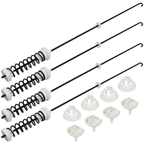 W10780048 Washer Suspension Rod Kit by Beaquicy - Replacement for Whirlpool Kenmore Washing Machine - Package Includes 4 Suspension Rods and Ball Cups