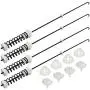 W10780048 Washer Suspension Rod Kit by Beaquicy - Replacement for Whirlpool Kenmore Washing Machine - Package Includes 4 Suspension Rods and Ball Cups