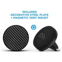 Case-Mate - Car Charms - Decorative Metal Plate + Car Vent Mount - Carbon Fiber