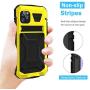HATA iPhone 11 Metal Military Heavy Duty case, iPhone 11 Rugged Drop Tested Case with Built-in Screen Protector Kickstand Sturdy Full Body Cover (Yellow, iPhone 11)