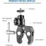 SMALLRIG Super Clamp Mount with Mini Ball Head Mount Hot Shoe Adapter with 1/4 Screw for LCD Field Monitor, LED Lights, Flash, Microphone, Gopro, Action Cam - 1124