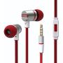 TENNMAK Dulcimer Strong Bass Clear Vocal Metal in-Ear Earphones Headphones Earbuds with Microphone and Remote - Red