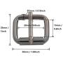 BIKICOCO 4/5 Roller Pin Buckles Handmade Hardware for Bags Leather Belt Webbing Straps, Gunmetal - Pack of 10