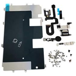 E-REPAIR Screen Assembly Metal Bracket Front Camera Flex Cable Small Parts Set Replacement for iPhone 8 Plus (5.5 inch) (Black)