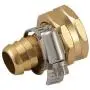 Metal Solid Brass 3/4 inch Garden Hose Repair Mender Kit Male Female Repair with Stainless Clamp Metal Solid Brass 3/4 inch Garden Hose Repair Mender Kit Male Female Repair with Stainless Clamp
