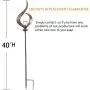 HDNICEZM Garden Solar Light Outdoor Decorative, Flame Crackle Glass Globe Stake Metal Lights，Waterproof Warm White LED for Pathway, Lawn, Patio, Yard.