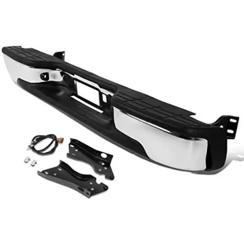 Rear Step Bumper w/License Plate Light Replacement for Silverado GMC Sierra 1500 2500 Fleetside 99-07 Rear Step Bumper w/License Plate Light Replacement for Silverado GMC Sierra 1500 2500 Fleetside 99-07