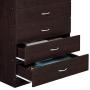 Hodedah HI70DR Chocolate Hodeida 7 with Locks On 2-Top Chest of Drawers