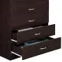 Hodedah HI70DR Chocolate Hodeida 7 with Locks On 2-Top Chest of Drawers