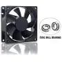 Wathai 80x80x25mm 80mm Dual Ball Bearing DC Cooling Fan 12V 2Pin Wathai 80x80x25mm 80mm Dual Ball Bearing DC Cooling Fan 12V 2Pin
