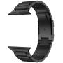 LDFAS Compatible for Apple Watch Band 40mm 38mm, Stainless Steel Metal Link Bracelet Strap with Double Button Clasp for iWatch Bands Compatible for Apple Watch SE, Apple Watch Series 6/5/4/3, Black
