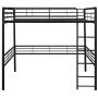 DHP Full Metal Loft Bed with Ladder, Space-Saving Design, Black