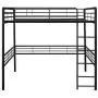 DHP Full Metal Loft Bed with Ladder, Space-Saving Design, Black DHP Full Metal Loft Bed with Ladder, Space-Saving Design, Black