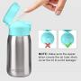 Secura Vacuum Insulated Stainless Steel Straw Water Bottle with Handle, 350ml 12oz, Green