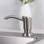 GAGALIFE Built in Sink Soap Dispenser or Lotion Dispenser for Kitchen Sink, Brushed Nickel ABS Pump Head, with 13 Ounce Large PET Soap Bottle