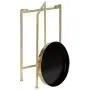 Kate and Laurel Celia Round Metal Foldable Tray Accent Table, Black with Gold Base Kate and Laurel Celia Round Metal Foldable Tray Accent Table, Black with Gold Base