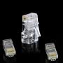 RJ45 Cat6 Cat5 Connector Gold Plated 8P8C Ethernet Pass Through Plug(100Pack)