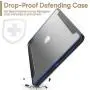 SEYMAC stock Case for iPad Pro 12.9 2020, Protective for iPad Pro 12.9 Smart Cover with Auto Sleep Wake [Clear Back] Stand and [Screen Protector] Feature for iPad Pro 12.9 Inch 4th Gen (Black/Blue)