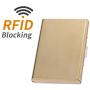 RFID Credit Card Holder for Women and Men, Stainless Steel Credit Card Wallet for Holding Debit Card and ID Card (Gold)