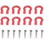sjlerst 1:10 RC Lock Catch, Portable RC Tow Shackle, Red Aluminum Metal for RC Climbing Crawler Car Accessory Parts